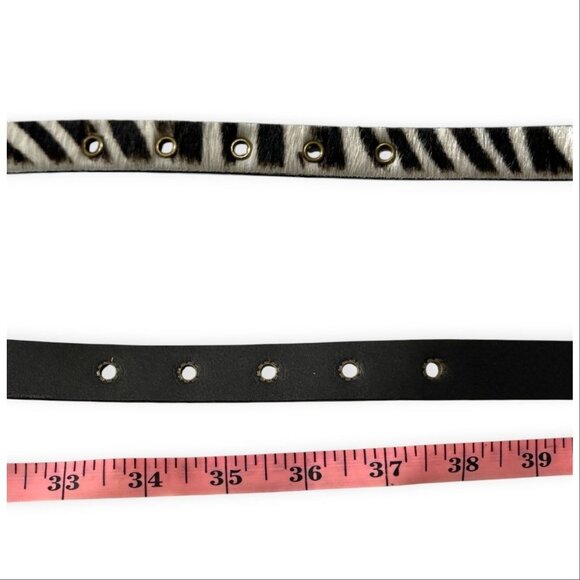 J.CREW Calf Hair Belt in Zebra Stripe, Size L, Never Used - Picture 7 of 9